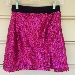 Nanette Lepore Showtime Sequin A-Line Mini Skirt Pink Women's Size 0 Glam Party